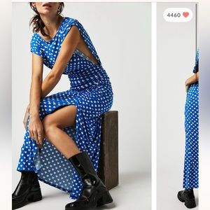 Free people printed midi dress